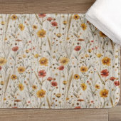 Rustikale Wildblumen - Boho Fall Floral Muster Badematte
