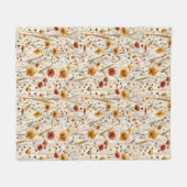 Rustikale Wildblumen - Boho Fall Floral Muster Fleecedecke (Vorderseite (Horizontal))
