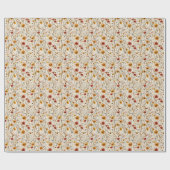 Rustikale Wildblumen - Boho Fall Floral Muster Geschenkpapier (Flach)