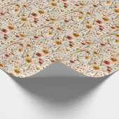 Rustikale Wildblumen - Boho Fall Floral Muster Geschenkpapier (Ecke)
