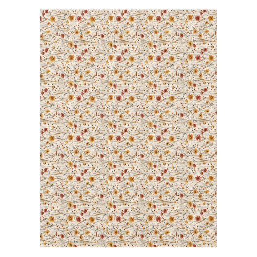 Rustikale Wildblumen - Boho Fall Floral Muster Tischdecke (Vorderseite)