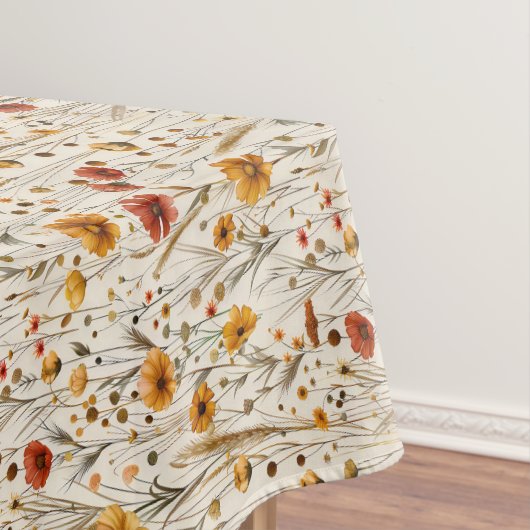 Rustikale Wildblumen - Boho Fall Floral Muster Tischdecke (Beispiel)