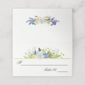 Rustikale Wildblumen Boho Floral Platzkarte (Außenseite Aufgefaltet)