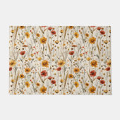 Rustikale Wildblumen - Boho-Herbstblumenmuster Fußmatte (Vorderseite)