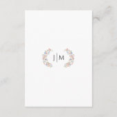 Rustikale Wildblumen Boho-Hochzeit RSVP-Karten Begleitkarte (Rückseite)