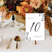 Rustikale Wildblumen Boho Wedding Tischnummer