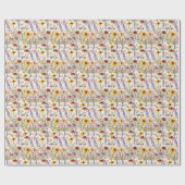 Rustikale Wildblumen-Botanik-Herbstblumen Geschenkpapier (Flach)