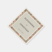 Rustikale Wildblumen-Botanik-Paartaufe individuell Serviette (Ecke)