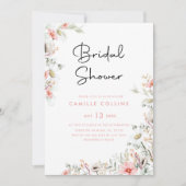 Rustikale Wildblumen Brautdusche Einladung (Vorderseite)