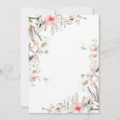 Rustikale Wildblumen Brautdusche Einladung (Rückseite)