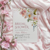 Rustikale Wildblumen Brautdusche Einladung