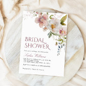 Rustikale Wildblumen Brautdusche Einladung