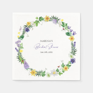 Rustikale Wildblumen-Brautparty Serviette