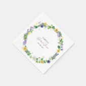 Rustikale Wildblumen-Brautparty Serviette (Ecke)