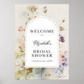 Rustikale Wildblumen Brautparty Willkommen Poster (Vorne)
