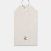 Rustikale Wildblumen des Boho Erthy Neutrals Geschenkanhänger (Rückseite)