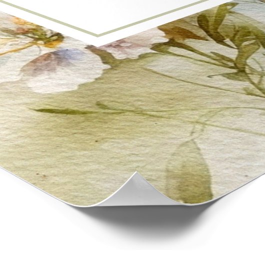 Rustikale Wildblumen, die A2-Größe feiern Willkomm Poster (Ecke)