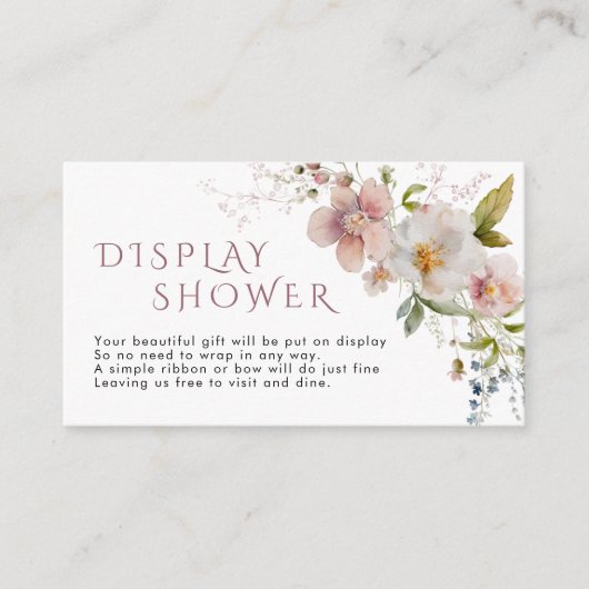 rustikale Wildblumen Display-Dusche Begleitkarte (Vorderseite)