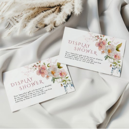 rustikale Wildblumen Display-Dusche Begleitkarte