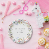 Rustikale Wildblumen Einfache Hochzeit Pappteller (Party)