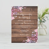 Rustikale Wildblumen Einladung (Stehend Vorderseite)