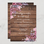 Rustikale Wildblumen Einladung (Vorne/Hinten)