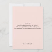 Rustikale Wildblumen Erröten Kunst, Dichtung und M Dankeskarte (Rückseite)