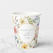 Rustikale Wildblumen Frühjahrssonne Pappbecher (Vorderseite)