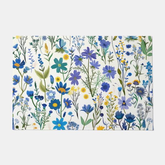 Rustikale Wildblumen Fußmatte (Vorderseite)