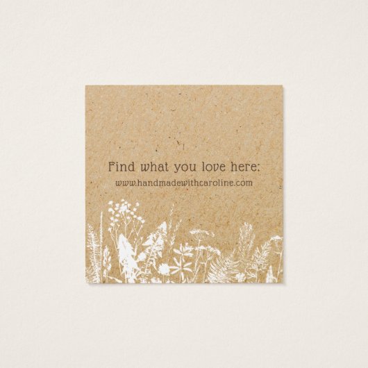 Rustikale Wildblumen Gestohlene Anzeigetafel (Rückseite)