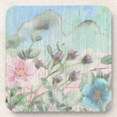 Rustikale Wildblumen Getränkeuntersetzer (Vorderseite)
