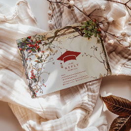 Rustikale Wildblumen Graduierungspartei RSVP Karte