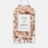 Rustikale Wildblumen Hochzeit Geschenkanhänger (Vorderseite)