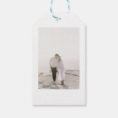 Rustikale Wildblumen Hochzeit Geschenkanhänger (Rückseite)