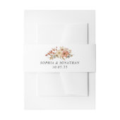 Rustikale Wildblumen Hochzeit im Herbst Einladungsbanderole (Vorderseite Beispiel)