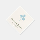 Rustikale Wildblumen-Hochzeit Personalisierte Blum Serviette (Ecke)