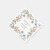 Rustikale Wildblumen-Hochzeit Serviette (Ecke)