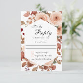 Rustikale Wildblumen Hochzeit von RSVP Karte (Stehend Vorderseite)