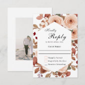 Rustikale Wildblumen Hochzeit von RSVP Karte (Vorne/Hinten)