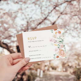 Rustikale Wildblumen Hochzeiten von RSVP-Karten RSVP Karte