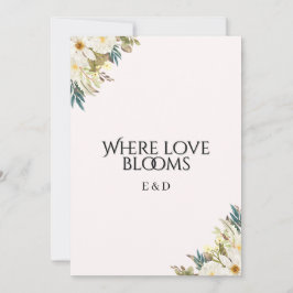 Rustikale Wildblumen-Hochzeitseinladung Einladung