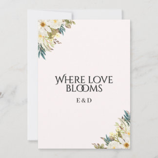 Rustikale Wildblumen-Hochzeitseinladung Einladung