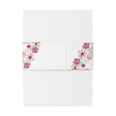 Rustikale Wildblumen Hochzeitsfeiern Einladungsbanderole (Rückseitenbeispiel)