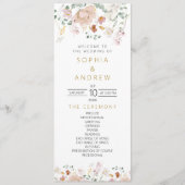 Rustikale Wildblumen Hochzeitsprogramme Programm (Vorderseite)