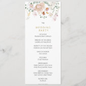 Rustikale Wildblumen Hochzeitsprogramme Programm (Rückseite)