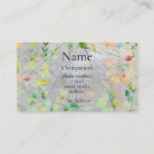 Rustikale Wildblumen Holzkorn leidet botanisch Visitenkarte (Rückseite)