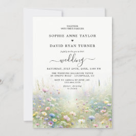 Rustikale Wildblumen im Wasser Einladung