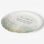 Rustikale Wildblumen im Wasser Pappteller (Schrägansicht)