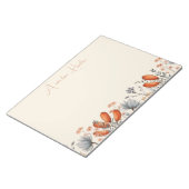 Rustikale Wildblumen in Burnt Orange und Dusty Gra Notizblock (angewinkelt)