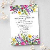 Rustikale Wildblumen & Kräuter Boho Wedding Einladung
